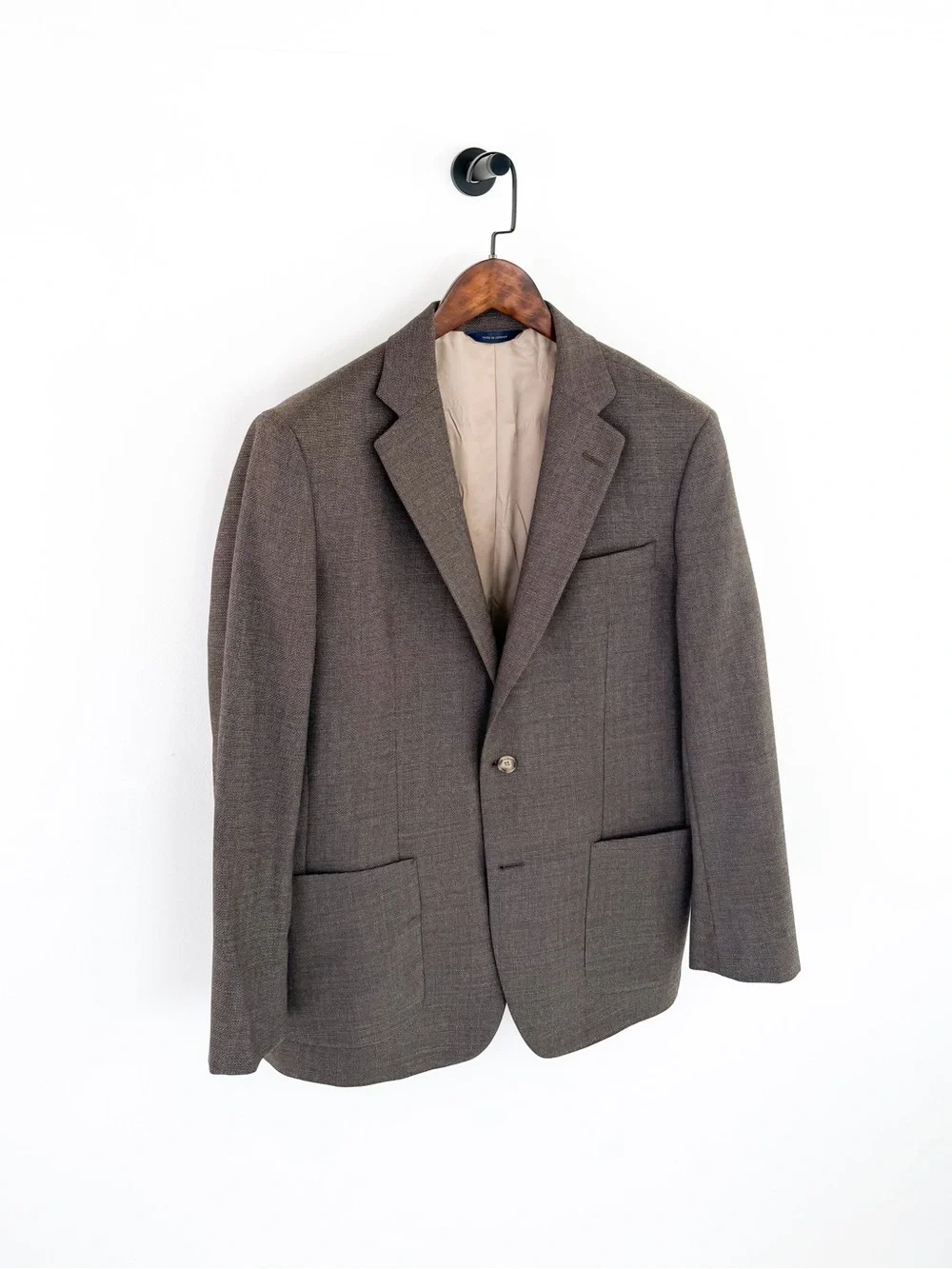 Brooks Brothers Slim Italian Wool Blazer in Light Brown Sport Coat Men's 42R